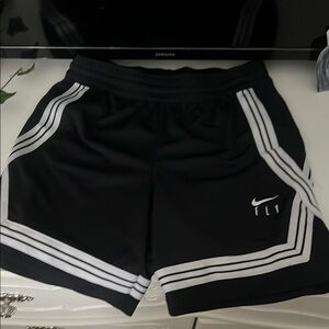Nike Black Shorts with White Stripes